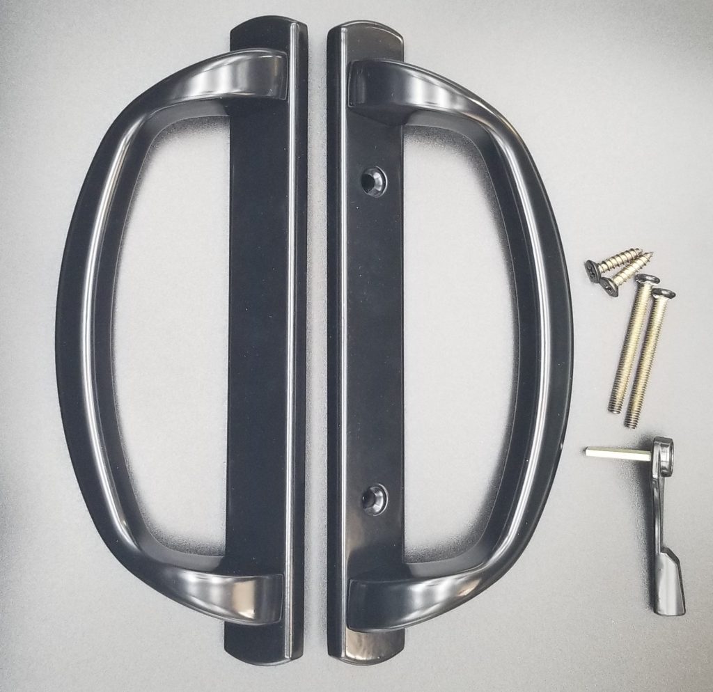 PEDHARCHB Patio Door Handle Set for ARCH Sliding Glass Doors Black